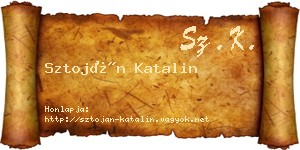 Sztoján Katalin névjegykártya