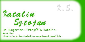 katalin sztojan business card